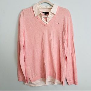 Tommy Hilfiger Collared Sweater Top